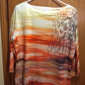 Chicos 3 quarter length shirt